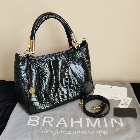 BRAHMIN Black Ruby Satchel in Melbourne,All Products : American Fashion Style Bags On Sale